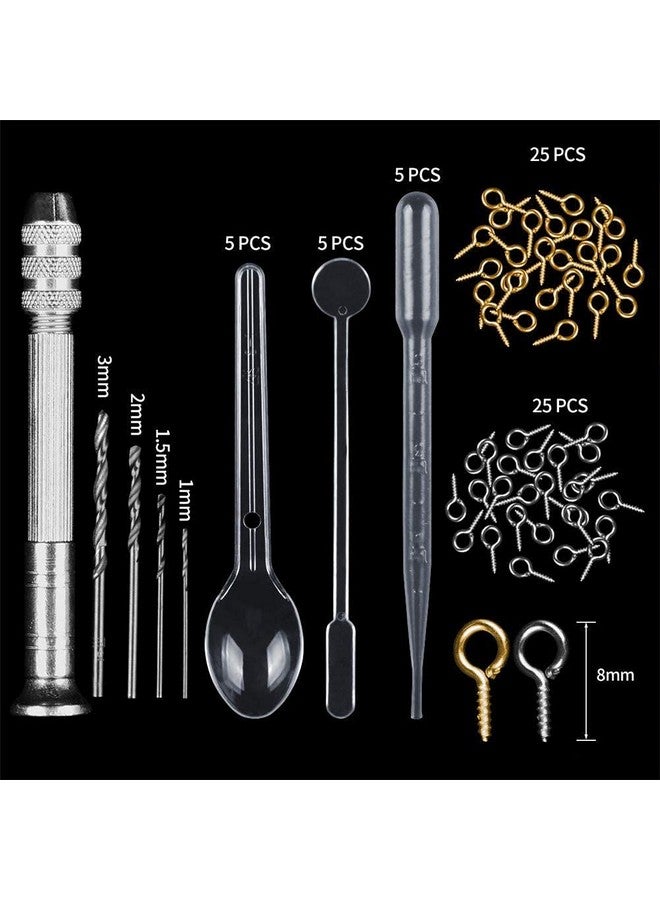 HASTHIP® ? Resin Casting Mold Kit Resin Art Kit with Moulds Silicone Mold Making Jewelry Pendant Mould Craft DIY Set Mould for Art,Christmas Gifts(94 pcs),White1 - Image 3