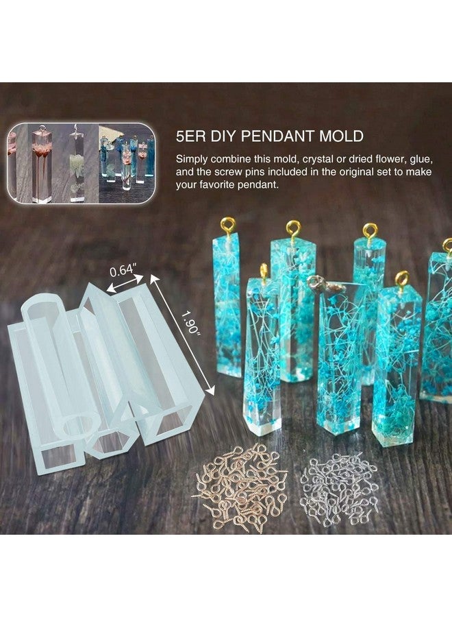 HASTHIP® ? Resin Casting Mold Kit Resin Art Kit with Moulds Silicone Mold Making Jewelry Pendant Mould Craft DIY Set Mould for Art,Christmas Gifts(94 pcs),White1 - Image 4