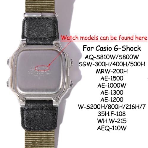 MCXGL Resin Replacement Watch Band Compatible with Casio AE1200WH F108WH AE-1300WH W218H SGW-300H W-800H Waterproof Rubber strap (18mm, BLACK) - Image 2