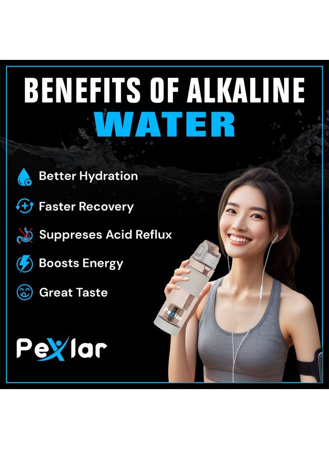 Pexlar Alkaline Water Filter Bottle | Alkaline Water Generator (Grey) - Image 2