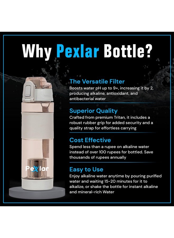 Pexlar Alkaline Water Filter Bottle | Alkaline Water Generator (Grey) - Image 5