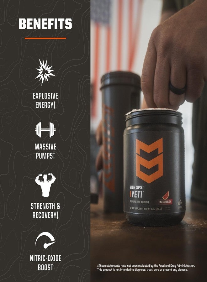 MTN OPS Yeti Pre-Workout Powder Energy Drink with Creatine, 200mg Caffeine & BCAAs with Beta Alanine, 30-Serving Tub, Tiger's Blood - Image 4