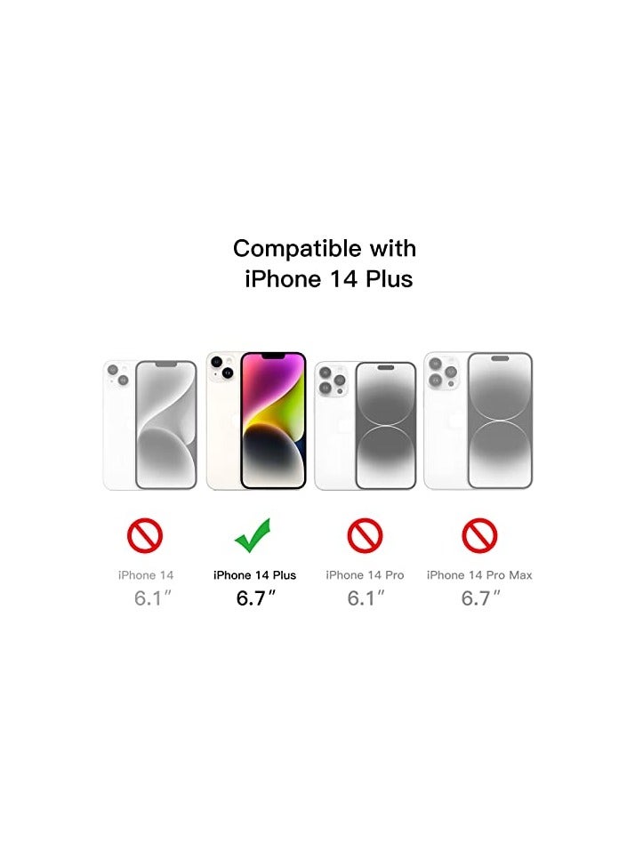 جي تيك حافظة JETech لهاتف iPhone 14 Plus مقاس 6.7 بوصة مع واقي شاشة مدمج مضاد للخدش، غطاء هاتف متين لكامل الجسم بزاوية 360 درجة شفاف خلفي (أبيض) - Image 2