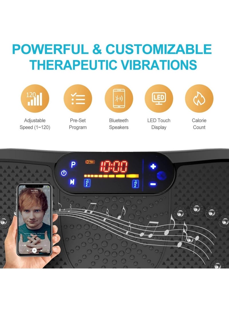 ETG Vibration Plate Exercise Machine Whole Body Workout Vibrate Fitness Platform Lymphatic Drainage Machine for Weight Loss Shaping Toning Wellness Home Gyms Workout - Image 4