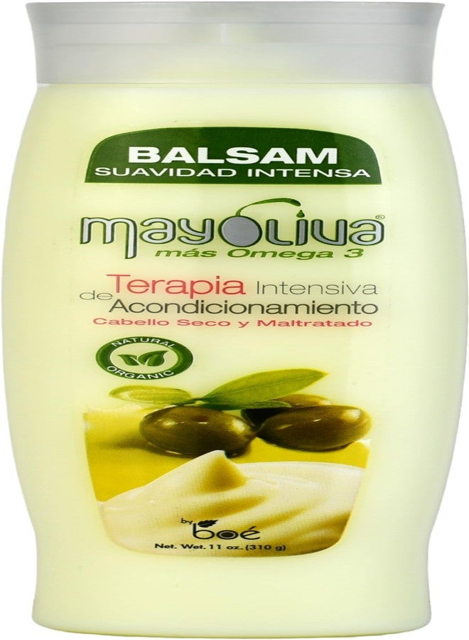 Mayoliva Balsam Suavidad Intensa 11 oz - Deep Conditioning Therapy for Dry & Damaged Hair - Omega 3, Mayonnaise & Olive Oil - Instantly Softens, Repairs & Adds Shine - Image 2