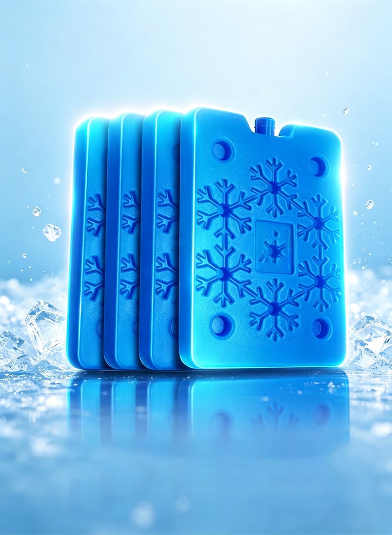 Bukela Ice Packs for Lunch Box, Ice Box Cooler Reusable Ultra-Thin Freezer Packs, Slim & Long-Lasting Ice Pack, for Picnic, Camping, Fishing and More, Keep Beverages Foods Cold & Fresh (4 Pack) - Image 1