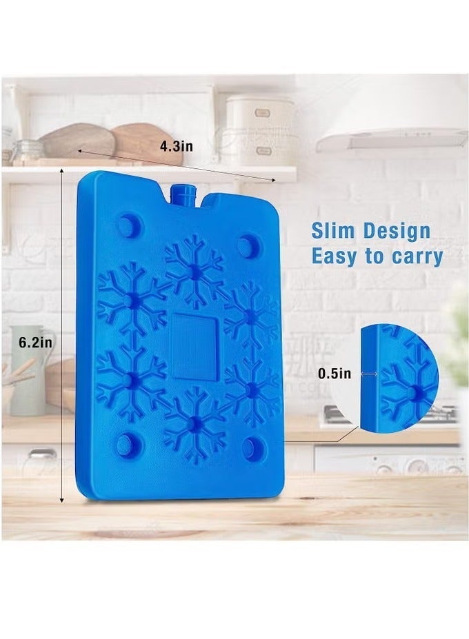 Bukela Ice Packs for Lunch Box, Ice Box Cooler Reusable Ultra-Thin Freezer Packs, Slim & Long-Lasting Ice Pack, for Picnic, Camping, Fishing and More, Keep Beverages Foods Cold & Fresh (4 Pack) - Image 4