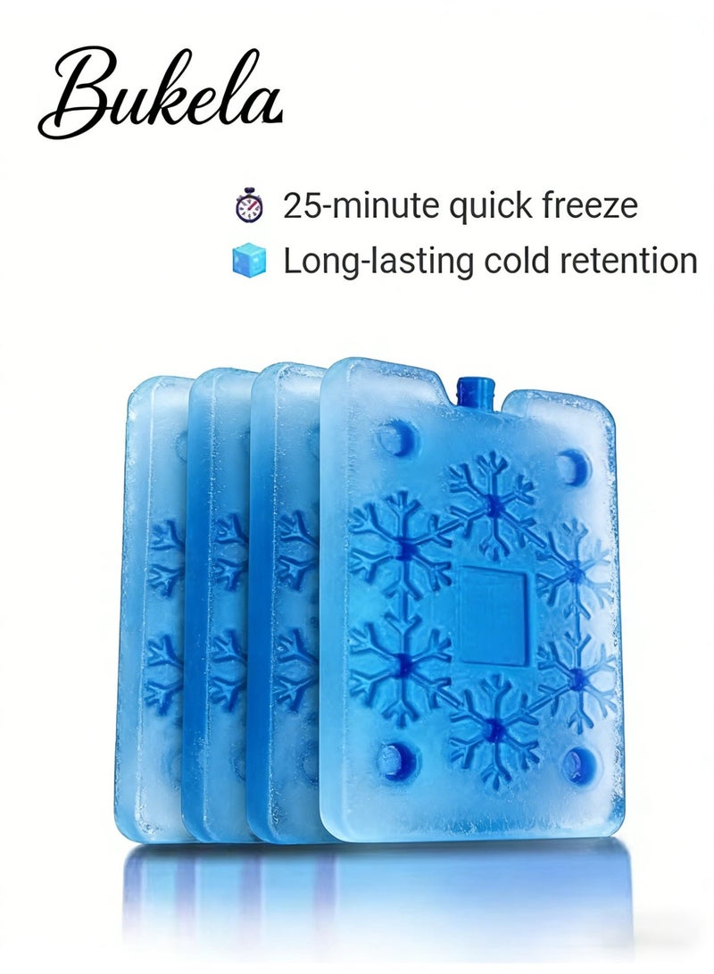 Bukela Ice Packs for Lunch Box, Ice Box Cooler Reusable Ultra-Thin Freezer Packs, Slim & Long-Lasting Ice Pack, for Picnic, Camping, Fishing and More, Keep Beverages Foods Cold & Fresh (4 Pack) - Image 3