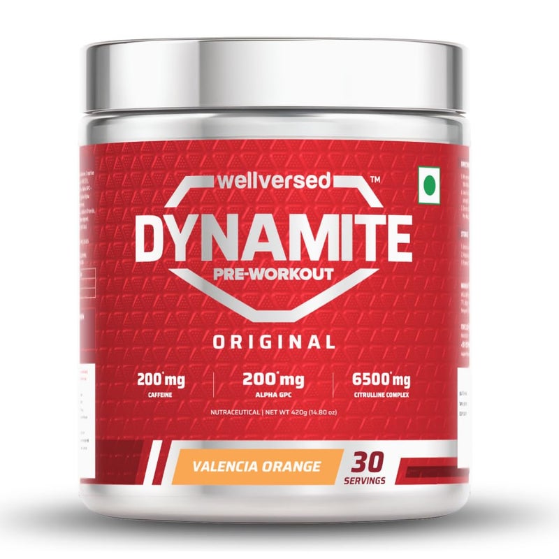 Wellversed Dynamite Pre-Workout Valencia Orange (420g) - Image 1