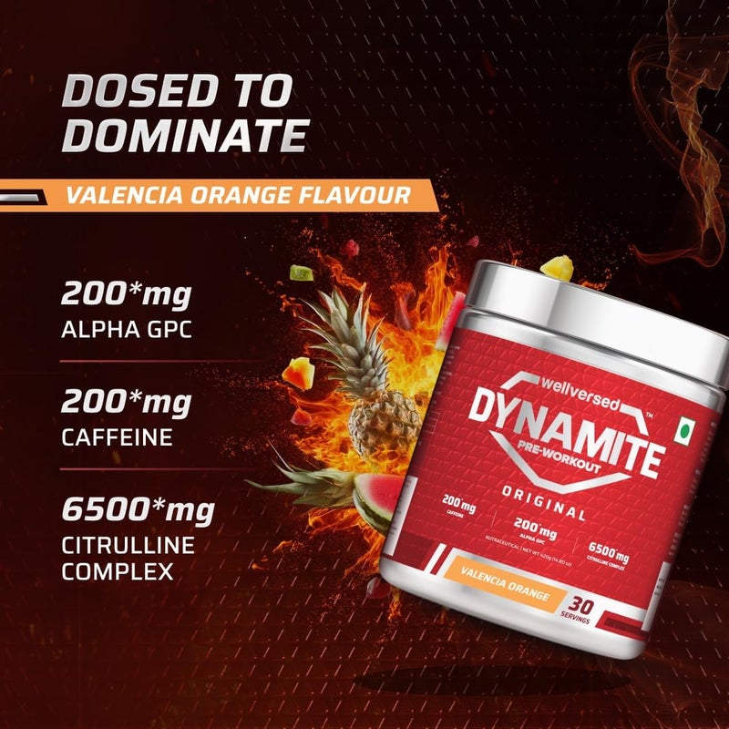 Wellversed Dynamite Pre-Workout Valencia Orange (420g) - Image 4