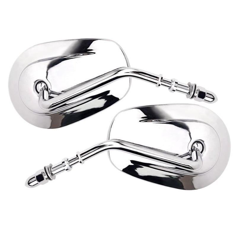 Black Rear View Mirrors For Harley Davidson Softail FLSTC Iron 883 XL883N Low Rider - Image 5