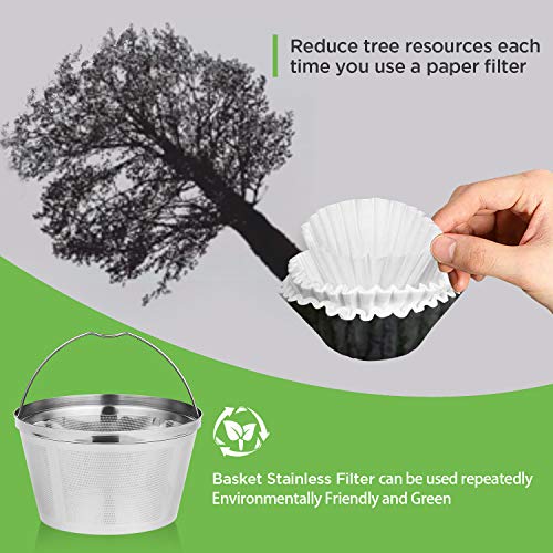 YEOSEN Stainless Steel Reusable Coffee Filters Basket 8 12 Cup Sturdy Permanent Coffee Filter fit for Mr. Coffee Black,Decker Coffee Makers 8 12 cups - Image 5