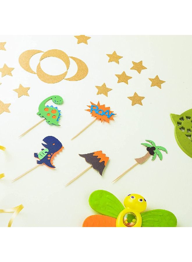 ThePartyPopper Dinosaur Layered Cupcake Toppers  - Image 2