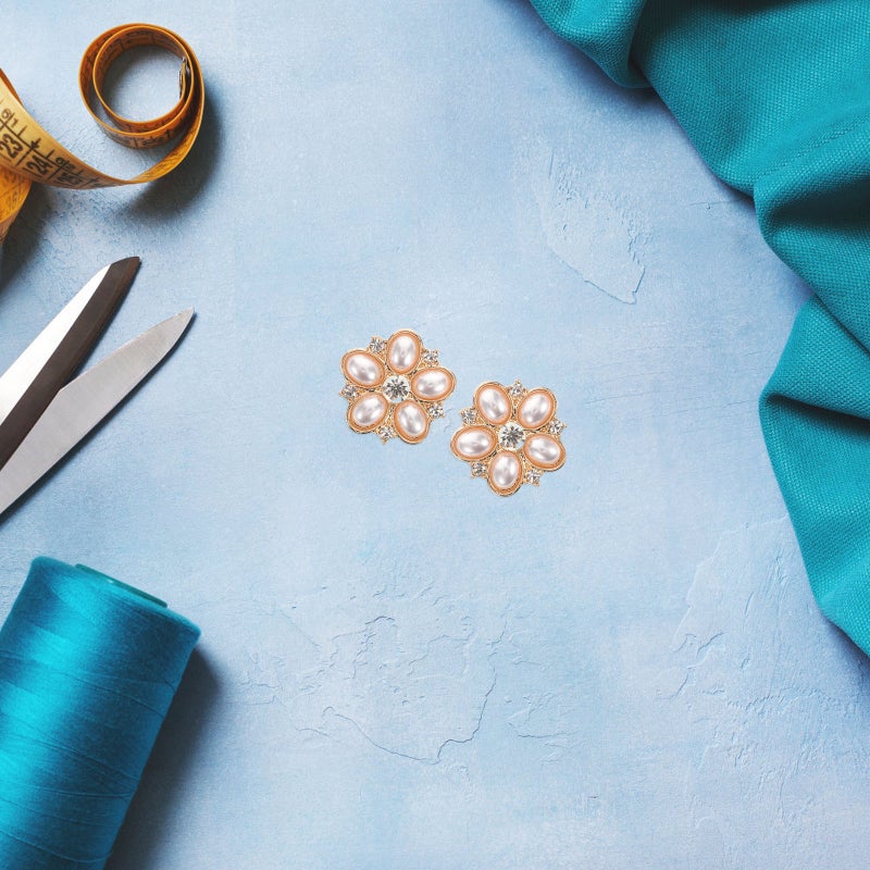 2pcs Faux Button Covers Rhinestone Link Button Covers For Women Dress Shirts Sewing Diy Holiday Decoration Embellishment - Image 5