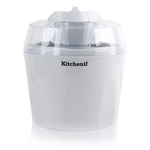 Kitchenif Ice Cream, Sorbet, Slush & Frozen Yoghurt Maker Machine Capacity White 1.5 ltr (1.5 Ltr) - Image 1