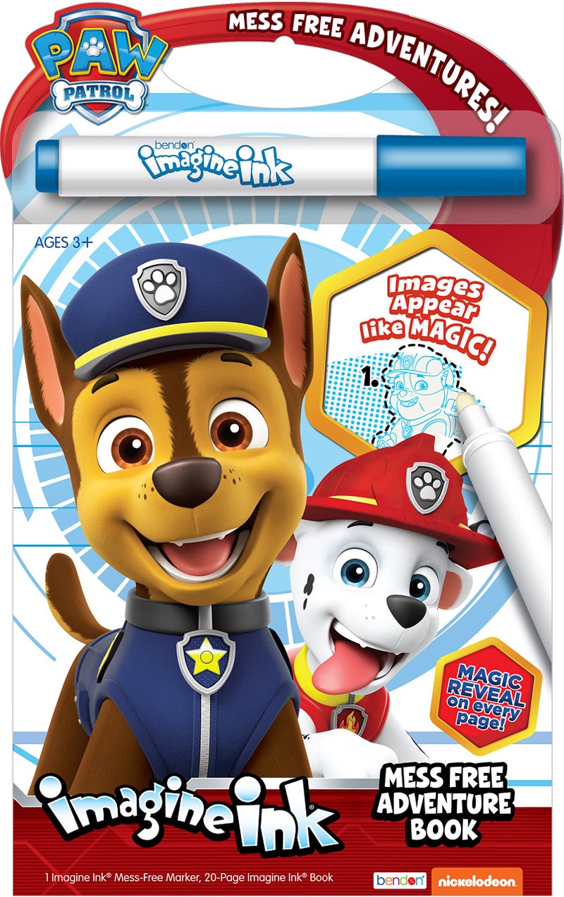 Bendon PAW Patrol 16 Page Imagine Ink Mess Free Coloring Game Book with 1 Mess Free Marker Bendon 14081 - Image 1