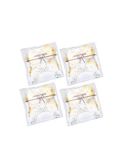 General 200 pcs 5.5x5.5 inch Cute Lace Bow Transparent Cookies Baking Snacks Gifts DIY Plastic Candy Personal Wrapping Paper Self-Adhesive OPP Bags  - Image 1