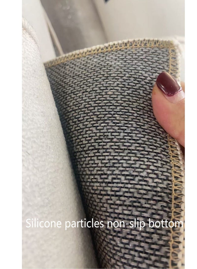 والالا سجادة دائرية لغرفة المعيشة، سجادة مقاومة للبهتان، قاعدة غير قابلة للانزلاق من جزيئات السيليكون، للاستخدام الداخلي والخارجي، والشرفة، وغرفة النوم، والحمام، وغرفة الطعام، 120 × 120 سم - Image 5