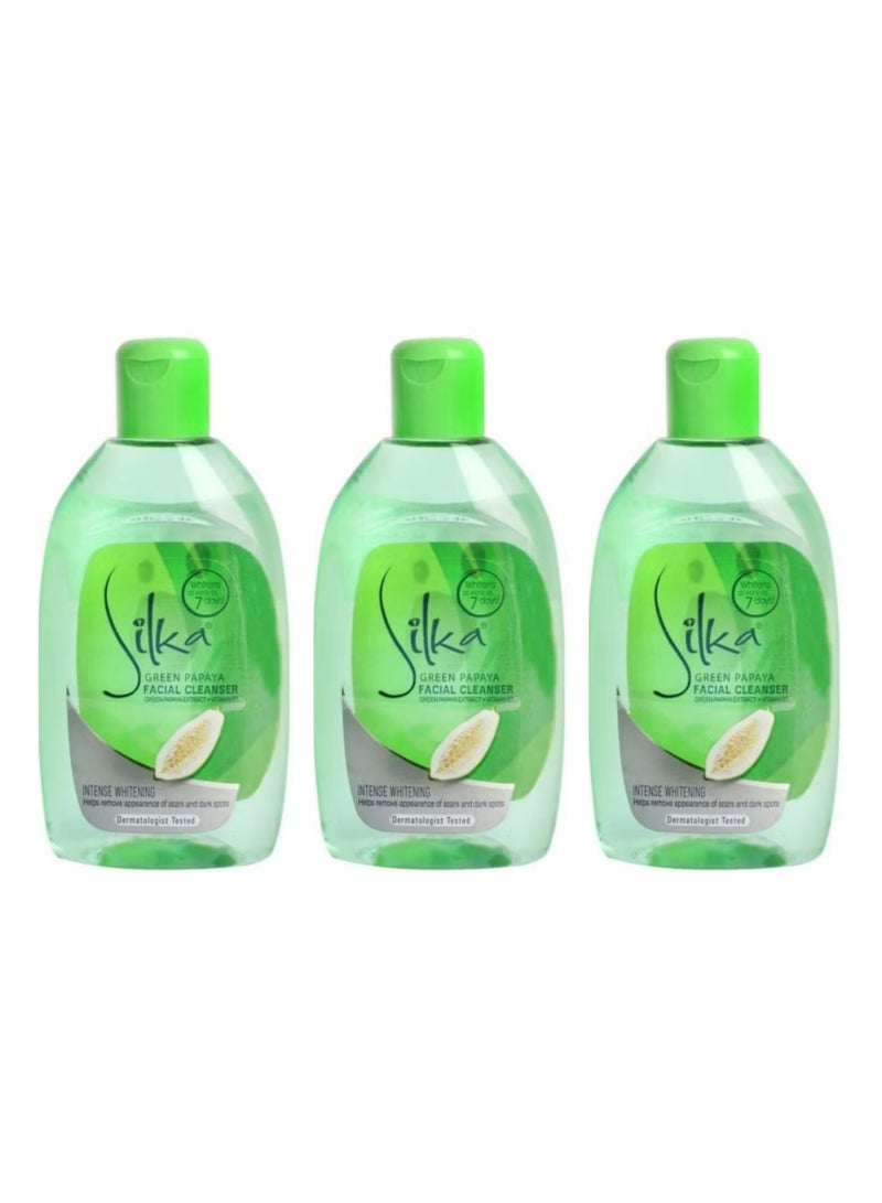 Silka 3 Piece of  Green Papaya Facial Cleanser 150 ml  - Image 1
