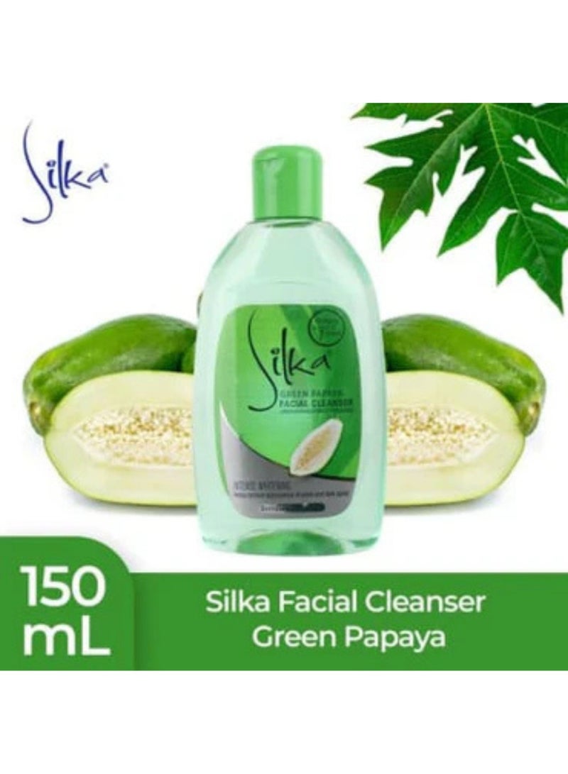 Silka 3 Piece of  Green Papaya Facial Cleanser 150 ml  - Image 2