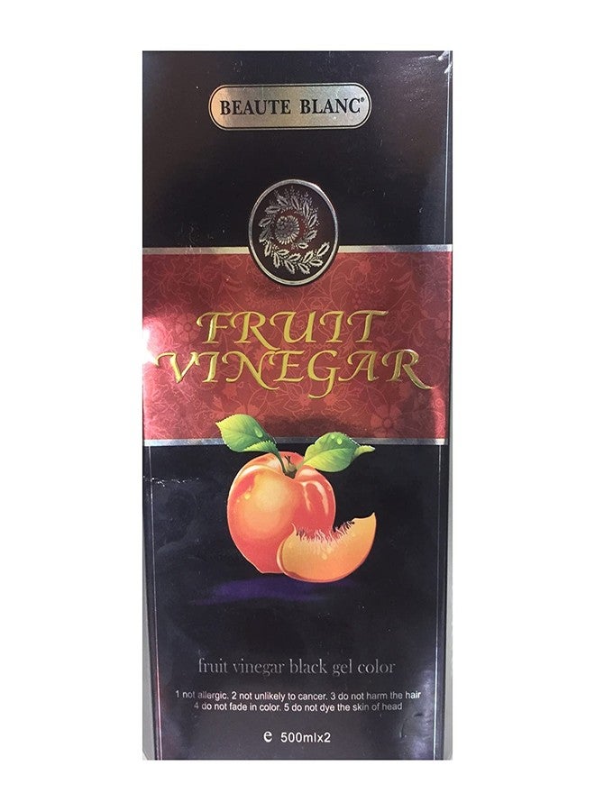 BEAUTE BLANC Fruit Vinegar Hair Dye for Men, Women, Long Lasting, Ammonia Free Color Dye (Black) 100 ml - Image 1
