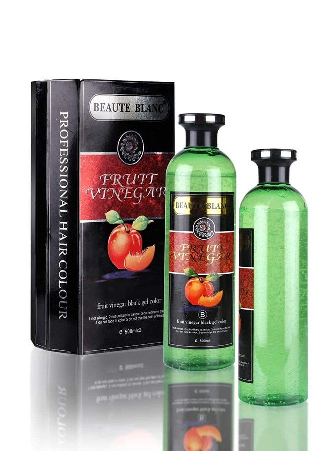 BEAUTE BLANC Fruit Vinegar Hair Dye for Men, Women, Long Lasting, Ammonia Free Color Dye (Black) 100 ml - Image 2