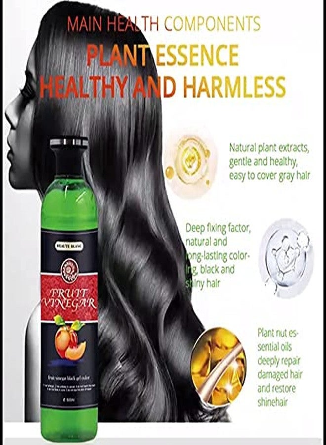 BEAUTE BLANC Fruit Vinegar Hair Dye for Men, Women, Long Lasting, Ammonia Free Color Dye (Black) 100 ml - Image 5