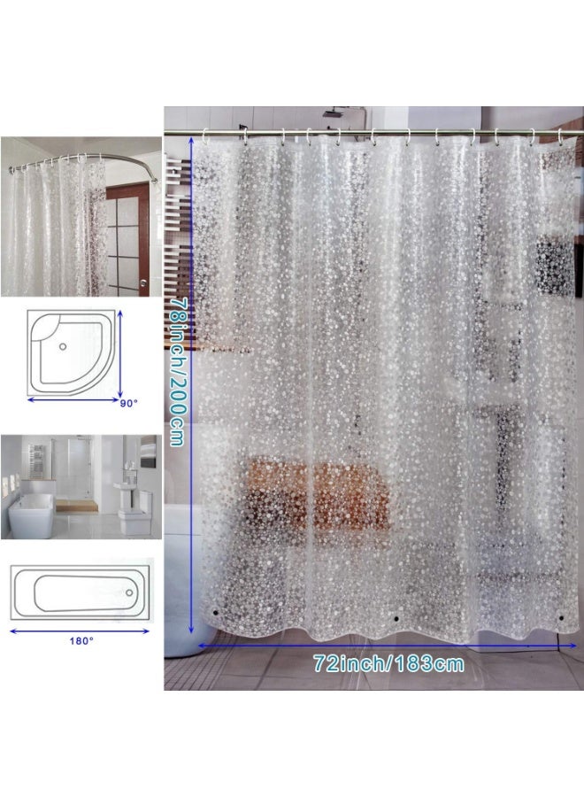 Extra-Long Shower Curtain Liner, Heavy-Duty Design With Rust-Resistant Metal Grommets, Waterproof Bathroom Liner, 72" Wide X 78" High. - Image 2
