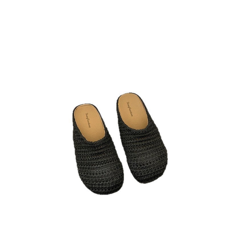 Women's Bohemian Closed Toe Flat Sandals - PVC, Breathable, Lightweight - Image 5