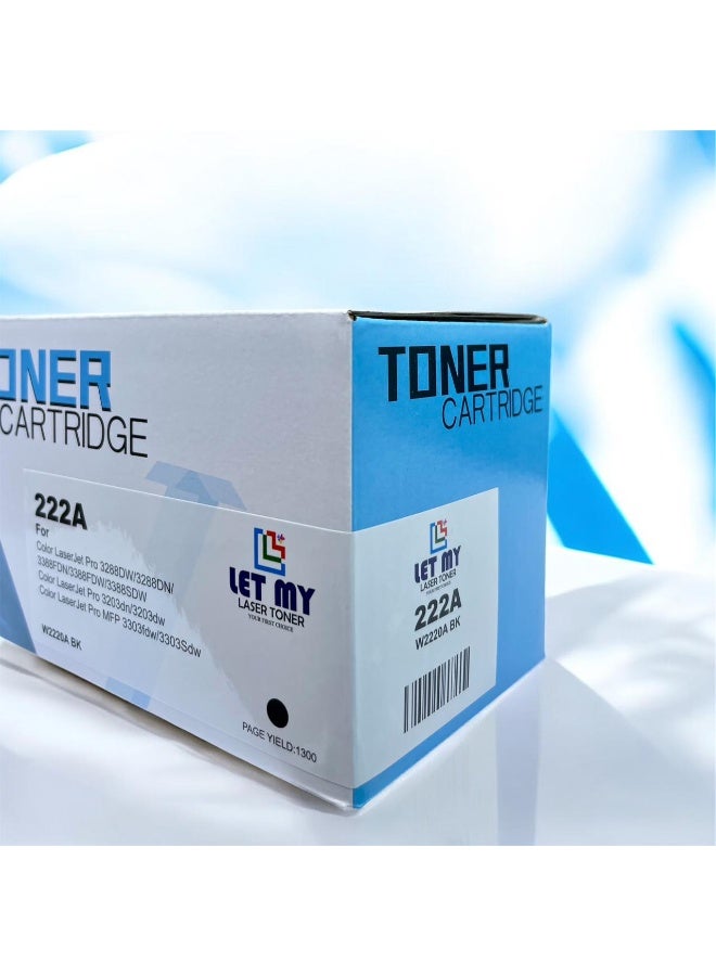 LET MY 222A/W2220A BLACK LASER TONER CARTRIDGE Compatible for HP Color Laserjet Pro MF3288dn 3288dw 3388sdw 3388fdn 3388fd 3303fdw Printer Series - Image 2