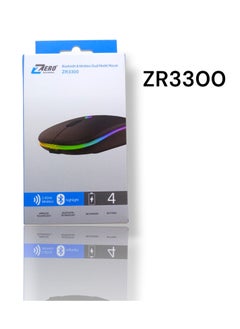 Zero Rechargeable Wireless Bluetooth mouse with RGB light , long life stable USB transmission distance of 10m - Grey  - Image 5