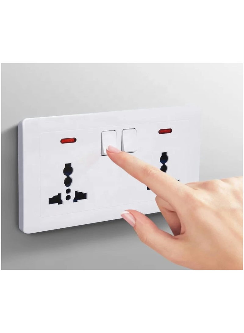 YD Universal Double Switch Socket – 13A Wall Power Outlet with Safety Shutters Dual Wall Mount Power Outlet With Individual Control Switches for Home, Office, and Commercial Use (30 Years Warranty)  - Image 2