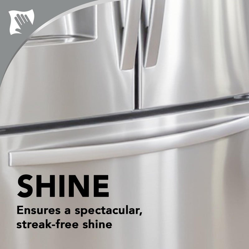 Weiman Stainless Steel Cleaner and Polish - Protects Appliances from Fingerprints and Leaves a Streak-Free Shine for Refrigerator, Dishwasher, Oven & Grill, Cleaning Supplies, Microfiber Cloth - Image 5