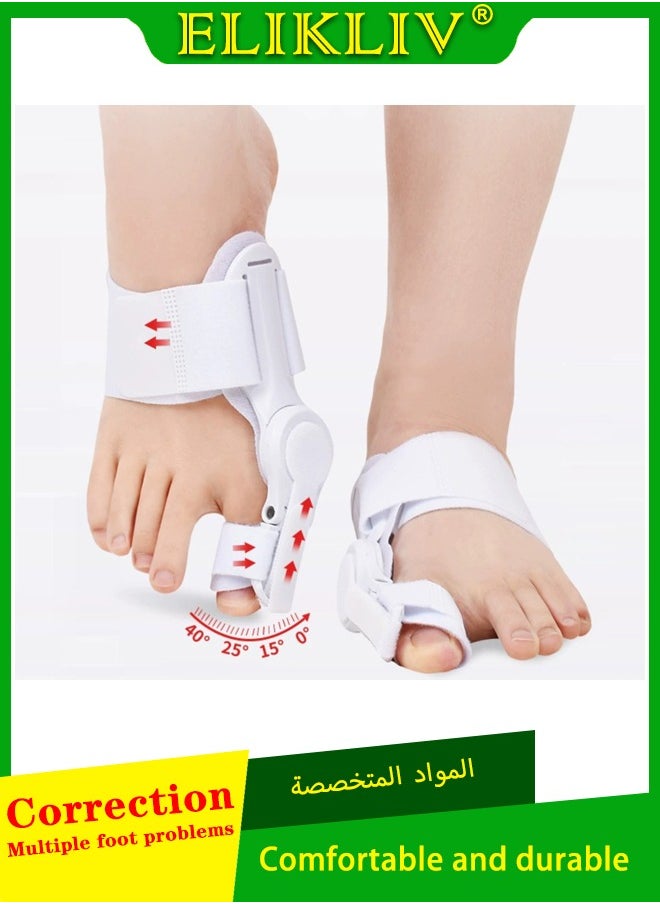 ELIKLIV Male and female bunions orthosis orthoses, Saudi Arabia hot sale! Adjustable design for moderate to severe hallux valgus. Addresses a variety of foot problems and relieves pain. Available in sizes 34 - 45. 180-degree flexible rotation for convenience and practicality. Expertly crafted, the silicone inner pad is easy to clean. Creative Velcro, Comfortable & Durable, (2 pieces)  - Image 1