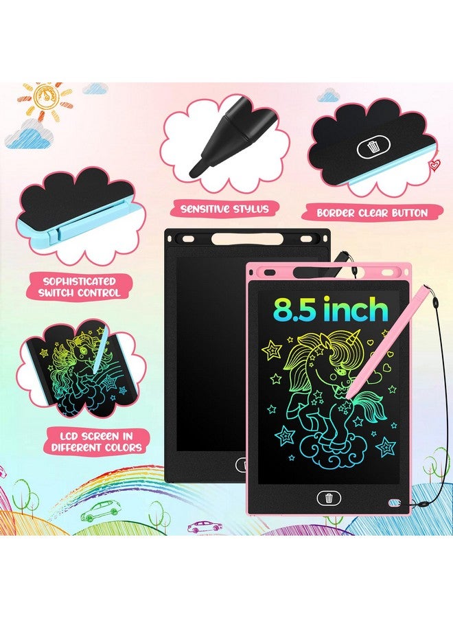Tinlade 12 Pack LCD Writing Tablets 8.5 Inch Bulk Colorful Doodle Board Board Erasable Electronic Painting Drawing Pads Learning Toy Gifts for Boys Girls(Pink, Light Blue, White, Black) - Image 2