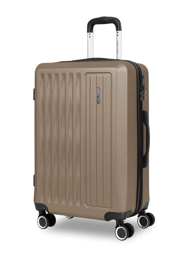 PARAJOHN Nexus 20 Inch Cabin Size Carry-On Luggage – 10kg Lightweight ABS Hard Shell Trolley Bag with 4 Wheel Spinner & TSA Lock, Champagne