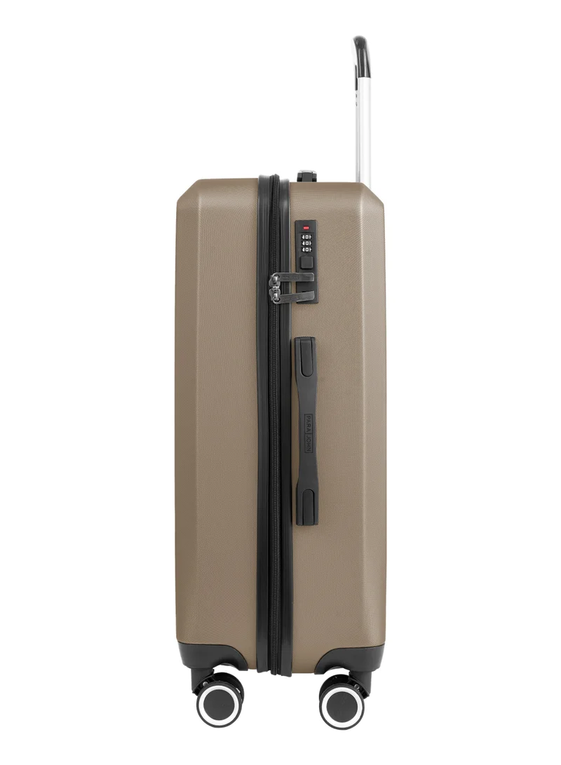 PARAJOHN Nexus 20 Inch Cabin Size Carry-On Luggage – 10kg Lightweight ABS Hard Shell Trolley Bag with 4 Wheel Spinner & TSA Lock, Champagne