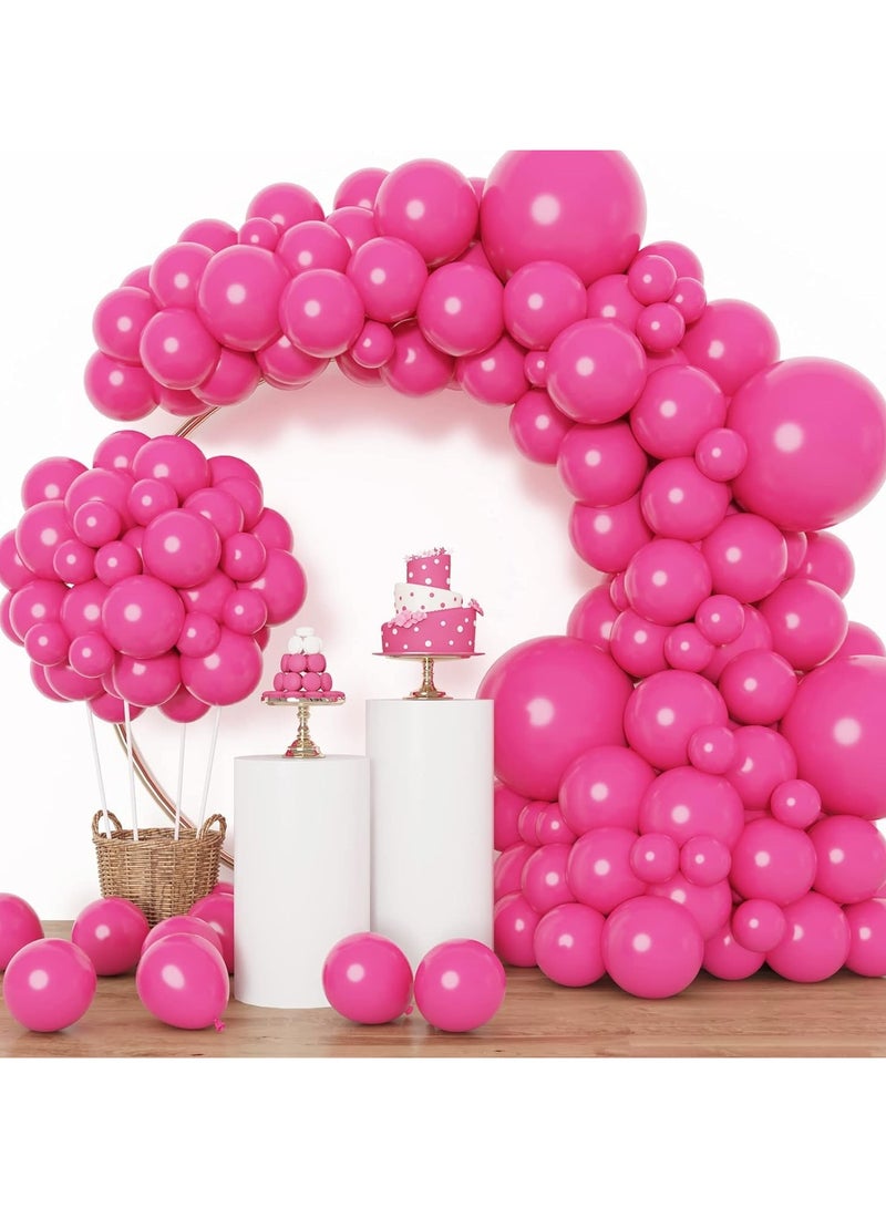 102Pcs Hot Pink Balloons Garland Kit,12Inch Hot Pink Party Balloons Arch Garland Kit with Pink Latex Balloons for Birthday Party Decoration,Baby Shower,Bridal Shower,Wedding - Image 1