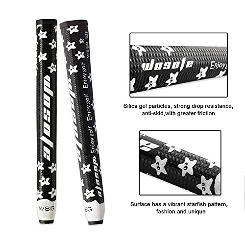 Zenesty Golf Putter Grip LightWeight Non-slip Midsize 55g 3.0 Silica Gel Particle Eva Rubber Men Women Starfish Pattern Several Colors to Choose - Image 2