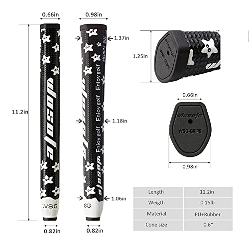 Zenesty Golf Putter Grip LightWeight Non-slip Midsize 55g 3.0 Silica Gel Particle Eva Rubber Men Women Starfish Pattern Several Colors to Choose - Image 3