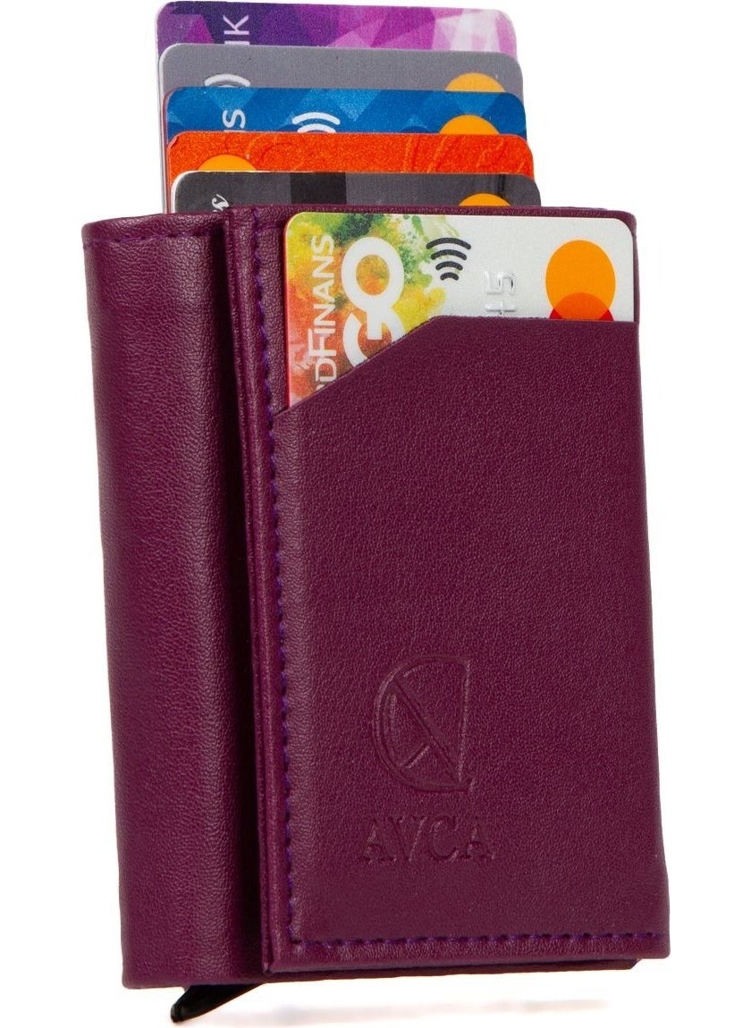 Av A Dos Leather Mechanism Wallet