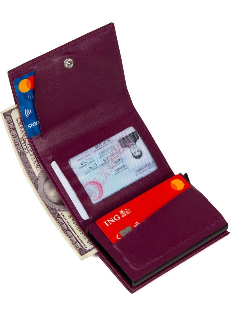 Av A Dos Leather Mechanism Wallet