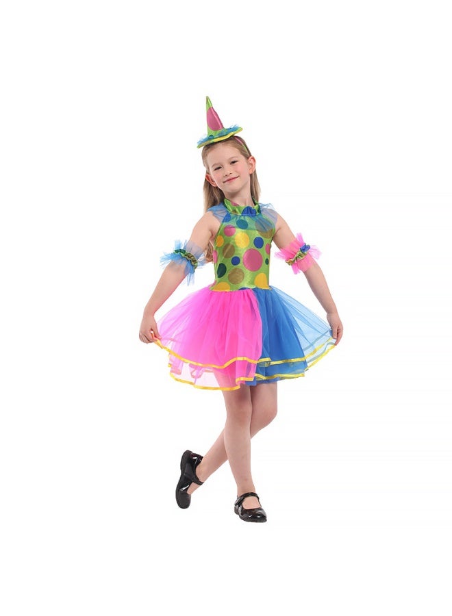 NIBEMINENT Halloween children dress up as clowns, masquerade balls, performance costumes, boys' and girls' clown clothes - Image 1