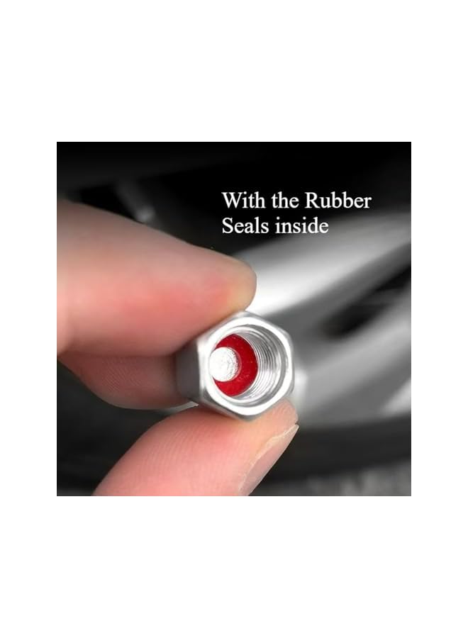 S-TOP 4PCS Car Tire Valve Stem Caps Fit for ROX 01 2024 2025 Accessories, Car Tire Air Caps Cover, Anti-Corrosion & Leak-Proof (Black) - Image 1