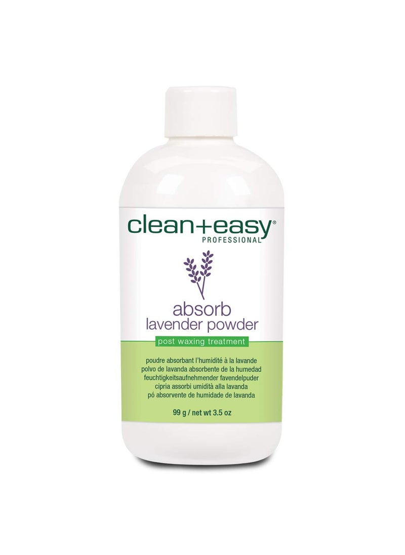 Clean + Easy - Clean + Easy Absorb Lavender Powder Pre Waxing Treatment | Moisture Absorbent Powder for Hair Removal, 3.5 oz - Image 1
