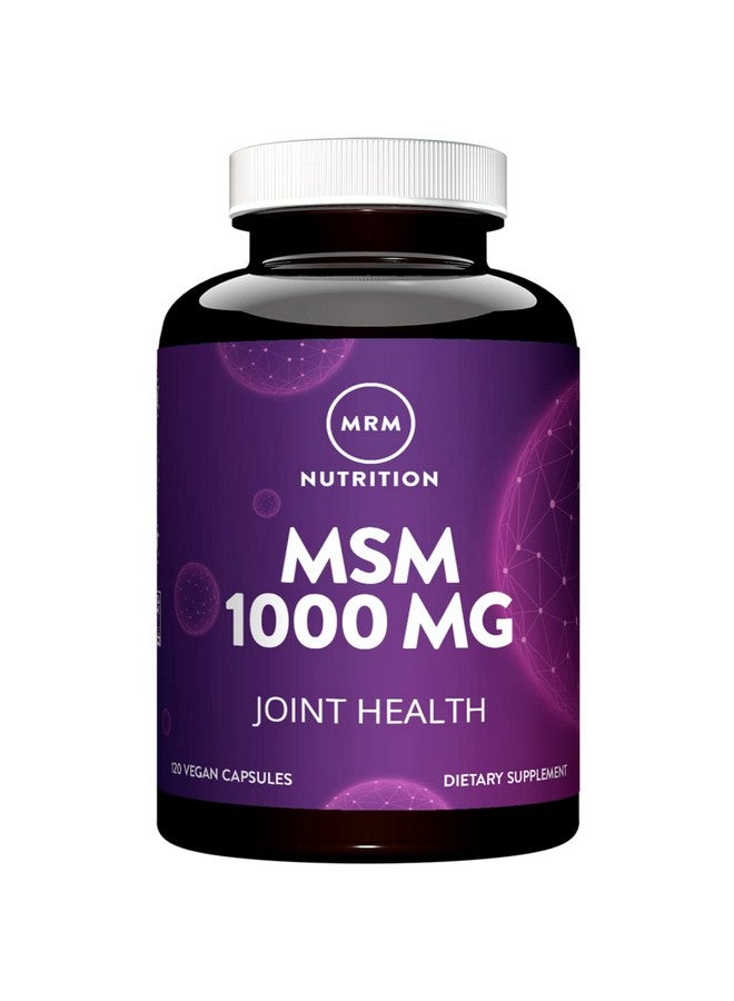 MRM للتغذية MSM 1000 ملغ | كبسولات ميثيل سلفونيل ميثان | صحة المفاصل | الشعر + البشرة + الأظافر | شكل حيوي من الكبريت | خالي من الغلوتين + نباتي | 120 حصة - Image 1