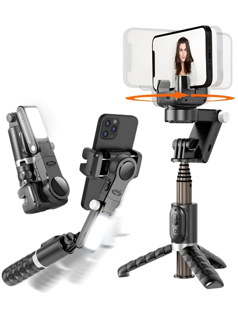 ELTRAZONE "Q18 Gimbal Stabilizer – 2-Axis Remote Control Intelligent Stabilizer for Smartphones, Auto Face Tracking, 360° Stabilization, Ideal for Vlogging/YouTube/TikTok"  - Image 1