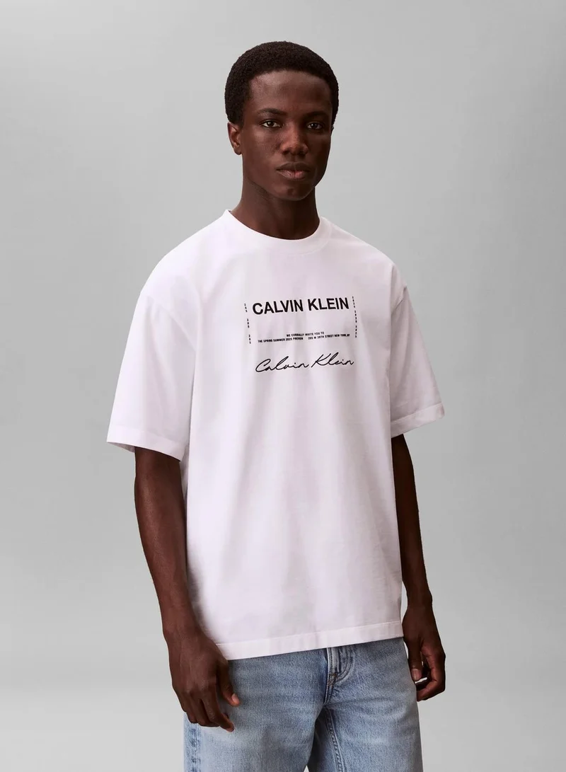 Dual Logo Graphic Relaxed T-Shirt