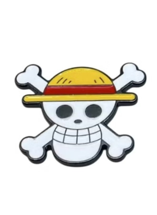 ACLIX 2 in 1 Stickers Mobile Phone Sticker Straw Hat Logo and Zoro Character from the New Anime One Piece High Quality 3D Metal Iron 2 Pieces for Anime Lovers Mobile Phone Stickers - Image 2
