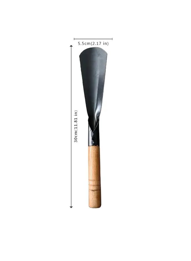 Willow Leaf Flat And Pointed Garden Shovels 2pcs With Wooden Handles Heavy Duty Digging Tools - Image 5